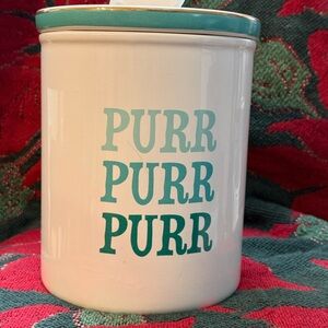 SOLD Purr-fectly Adorable Ceramic Cat Food Container! 😻